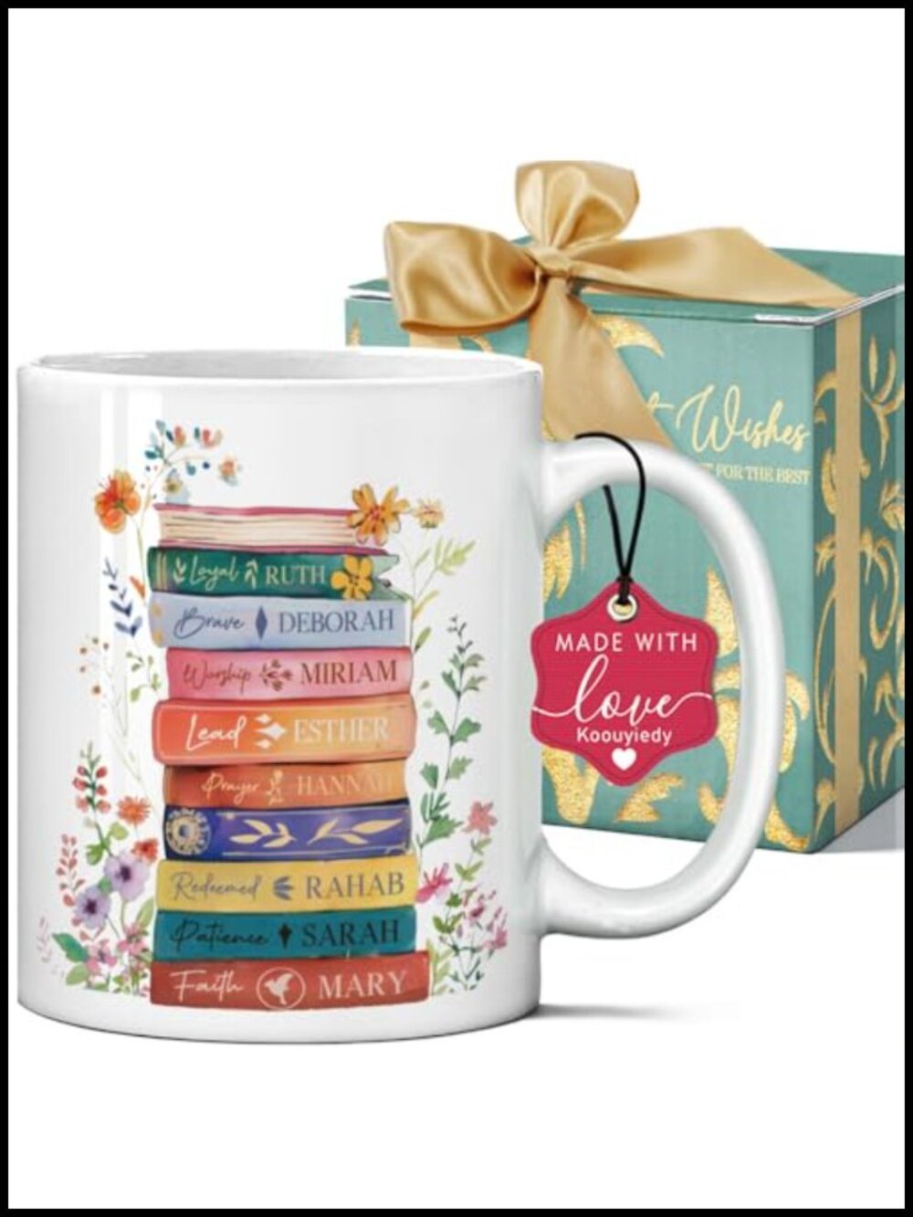 Christian Ceramic Coffee Mug 11oz Inspirational Bible Gift for Mom